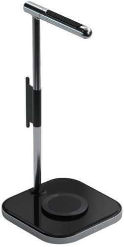 Fejhallgató állvány Satechi 2-IN-1 Headphone Stand w Wireless Charger USB-C - Space Grey