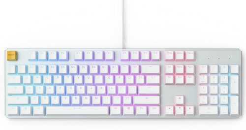 Gamer billentyűzet Glorious GMMK Full Size White Ice Edition - Gateron-Brown