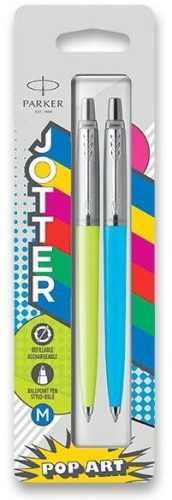 Golyóstoll PARKER Jotter Originals Pop Art Pop Art Lime/Kék - 2 darabos csomag