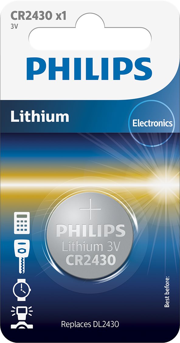 Gombelem Philips CR2430 Lítium gombelem