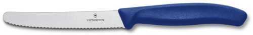 Konyhakés Victorinox paradicsomvágó kés hullámos pengével 11 cm kék