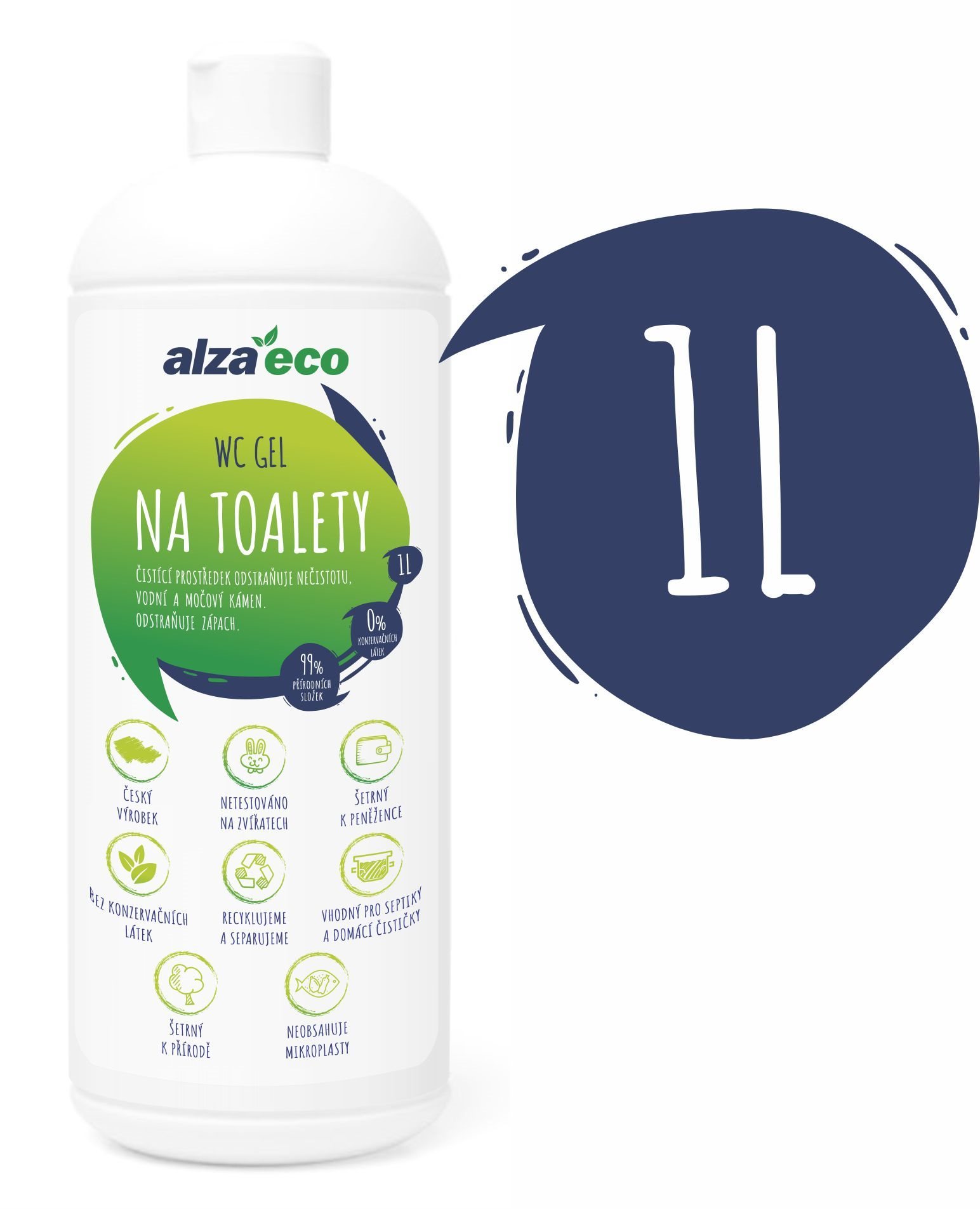 Környezetbarát tisztítószer AlzaEco WC tisztítószer