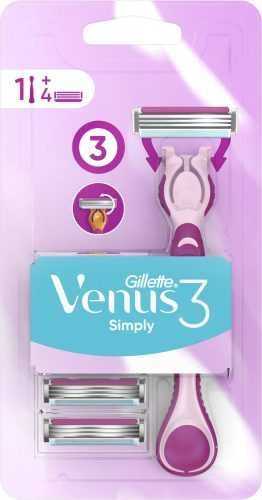 Női borotva GILLETTE Simply Venus 3 + 4 db fej