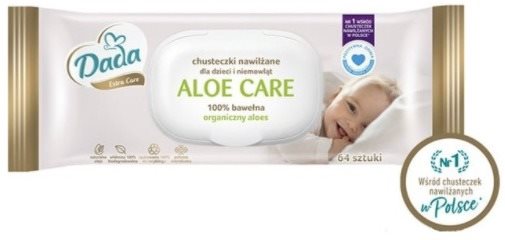 Popsitörlő DADA Extra Extra Care Aloe Care 64 db