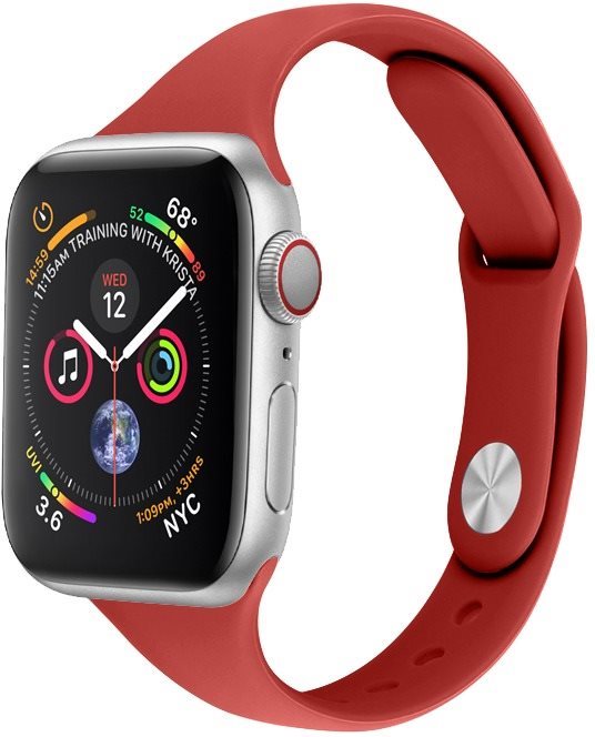 Szíj Eternico Essential Thin az Apple Watch 38mm / 40mm / 41mm tomato red méret M-L