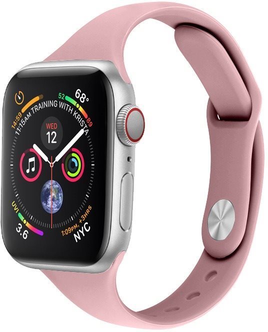 Szíj Eternico Essential Thin az Apple Watch 42mm / 44mm / 45mm vintage pink méret M-L