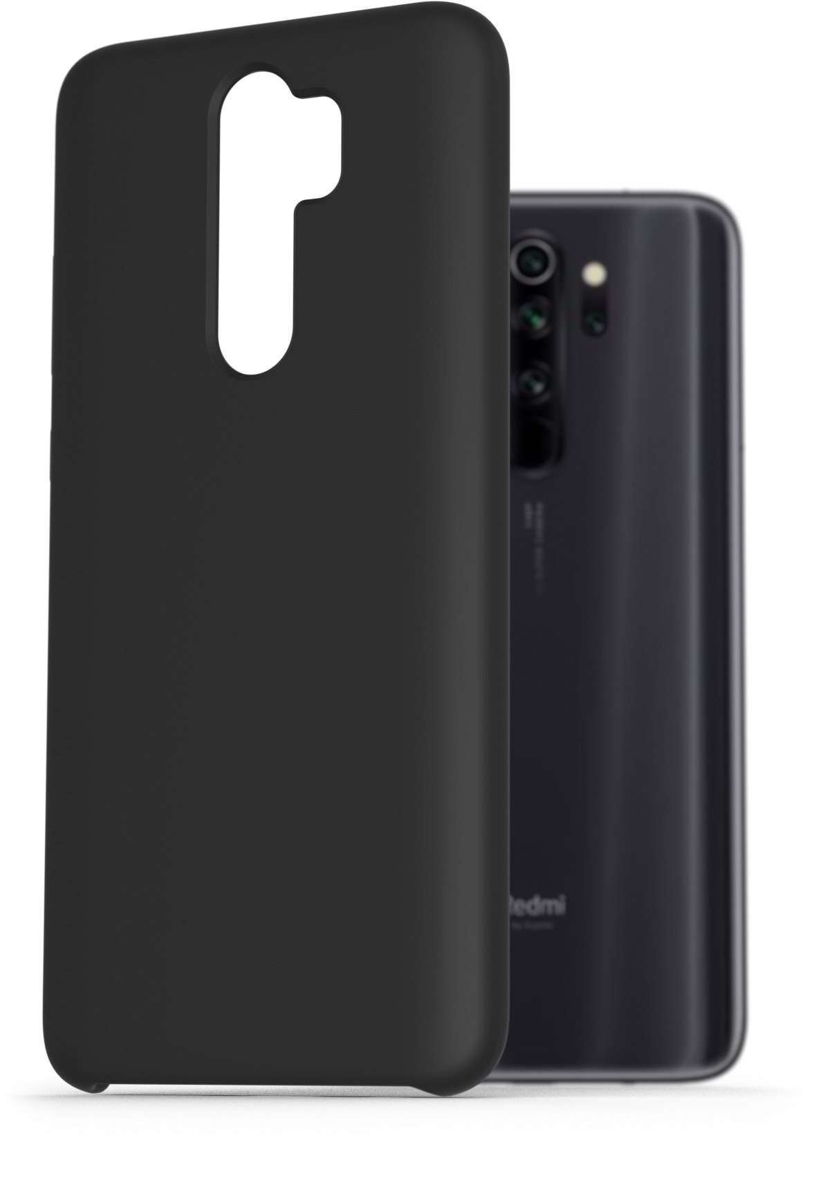 Telefon tok AlzaGuard Premium Liquid Silicone Case Xiaomi Redmi Note 8 Pro fekete tok