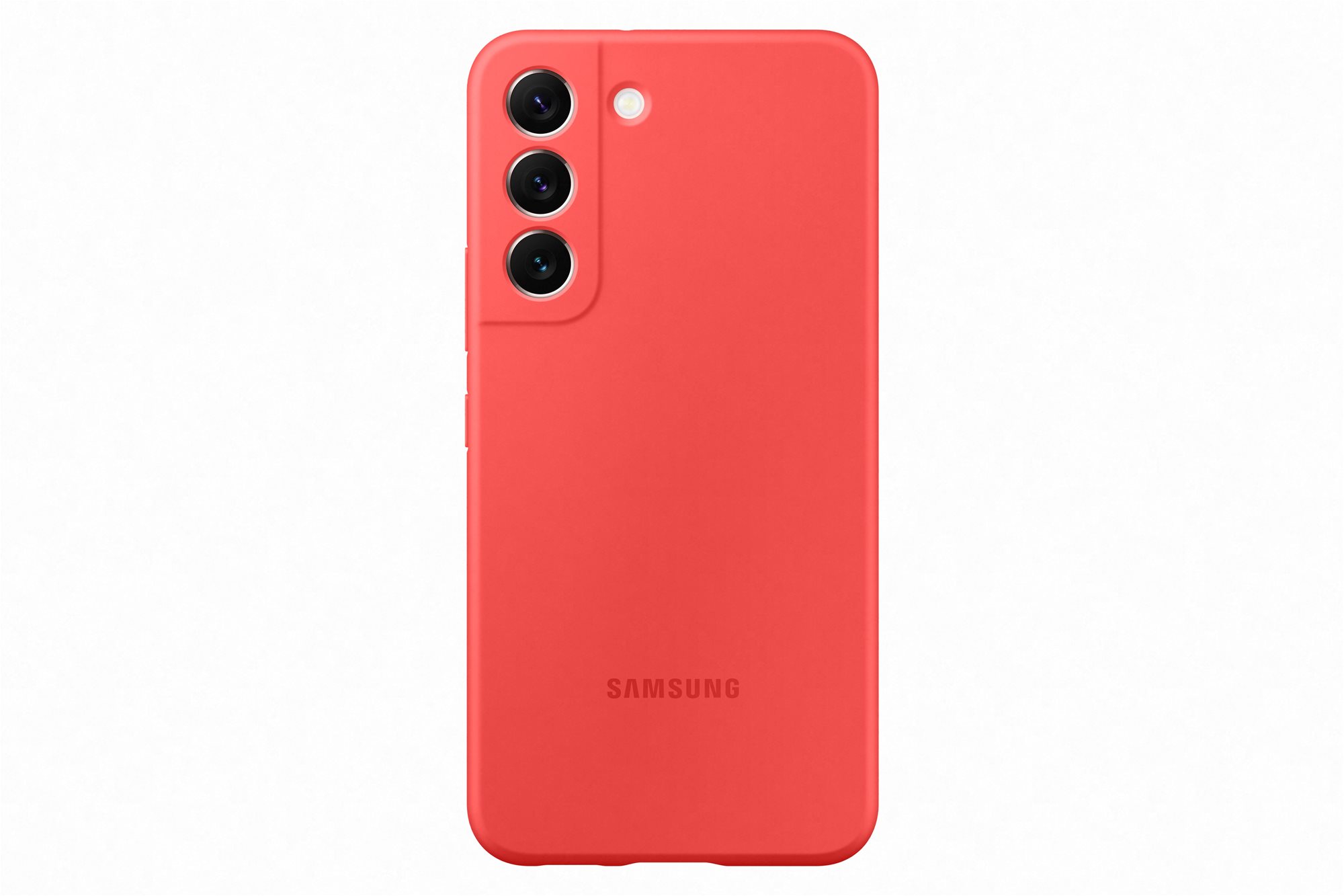 Telefon tok Samsung Galaxy S22 5G korallpiros szilikon tok