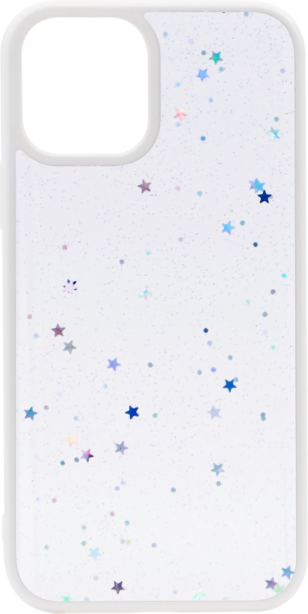 Telefon tok iWill Clear Glitter Star Phone Case az iPhone 13 mini készülékhez White