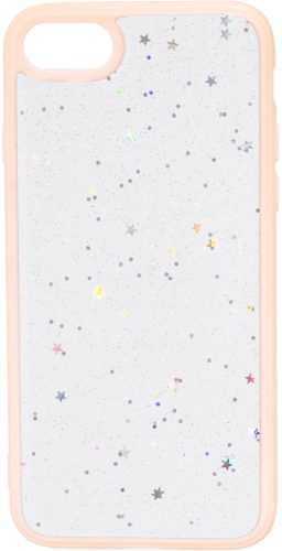 Telefon tok iWill Clear Glitter Star Phone Case az iPhone 7 készülékhez Pink