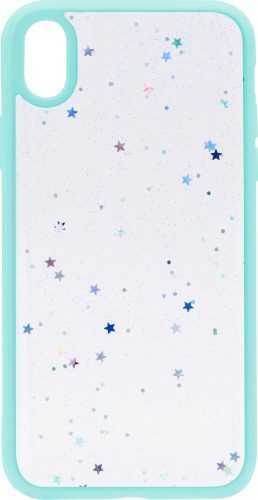 Telefon tok iWill Clear Glitter Star Phone Case az iPhone XR készülékhez Blue