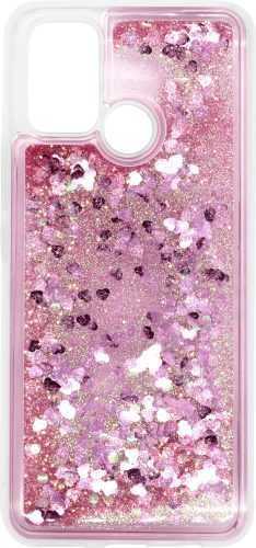 Telefon tok iWill Glitter Liquid Heart Realme 7i rózsaszín tok