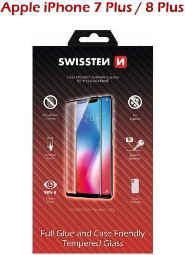 Üvegfólia Swissten Case Friendly iPhone 7 Plus/8 Plus készülékhez