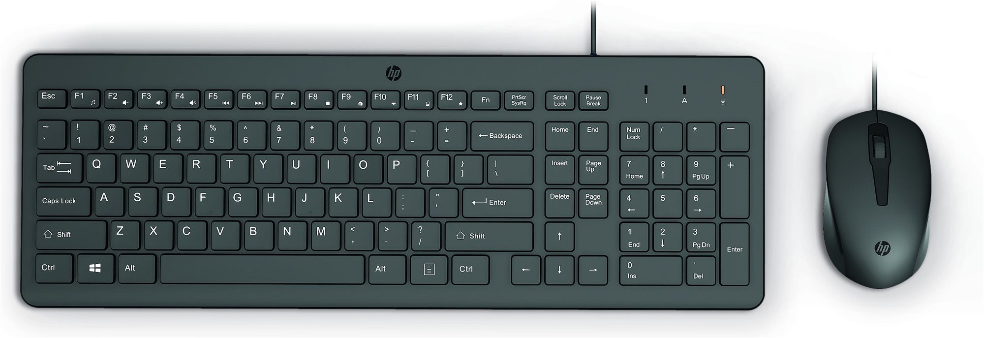 Billentyűzet+egér szett HP 150 Wired Mouse and Keyboard - US