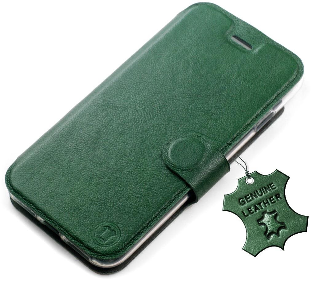 Mobiltelefon tok Mobiwear bőr flip Samsung Galaxy A23 / A23 5G - zöld