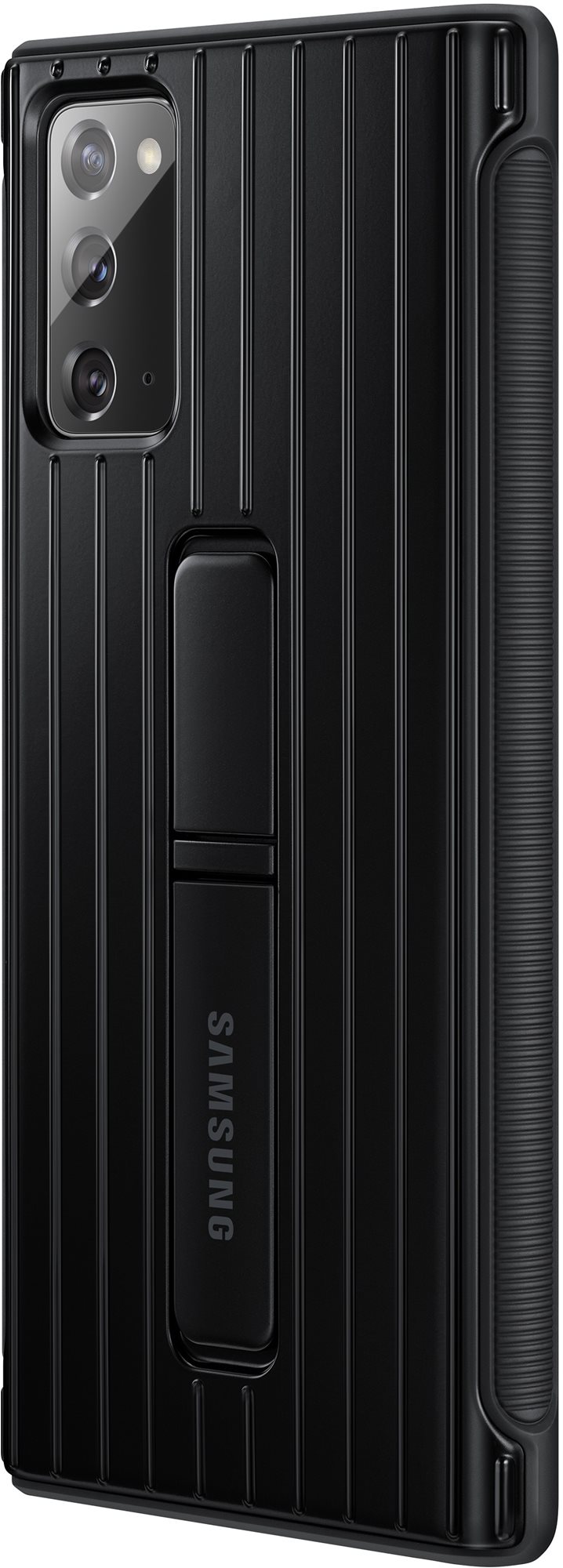 Telefon tok Samsung Galaxy Note20 fekete ütésálló állványos tok