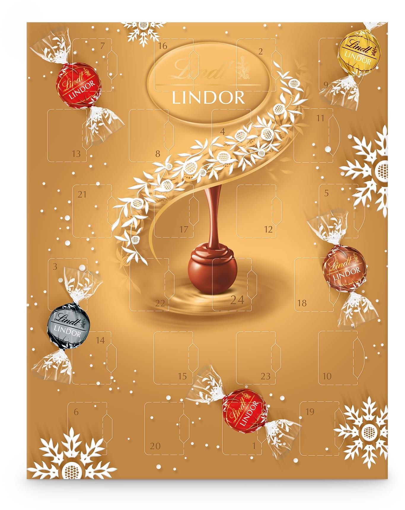 Adventi naptár LINDT Lindor adventi naptár válogatott 300 g