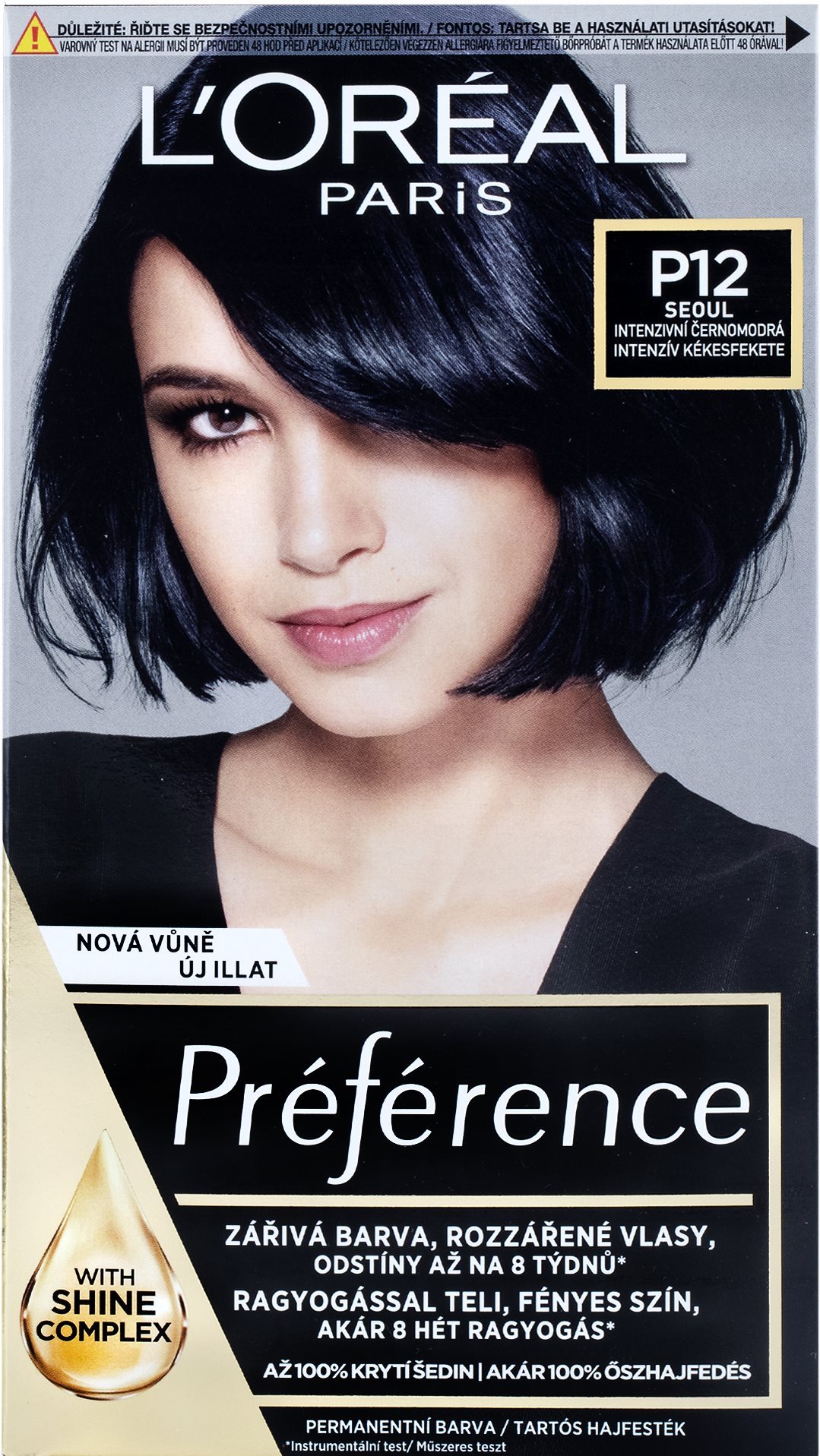 Hajfesték L'ORÉAL PARIS PREFERENCE Blue Black Pearl P12