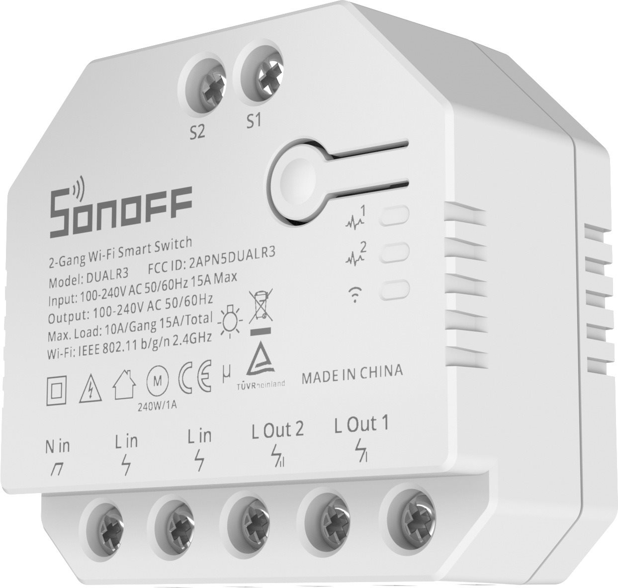 WiFi kapcsoló Sonoff Dual Relay Wi-Fi Smart Switch with Power Metering