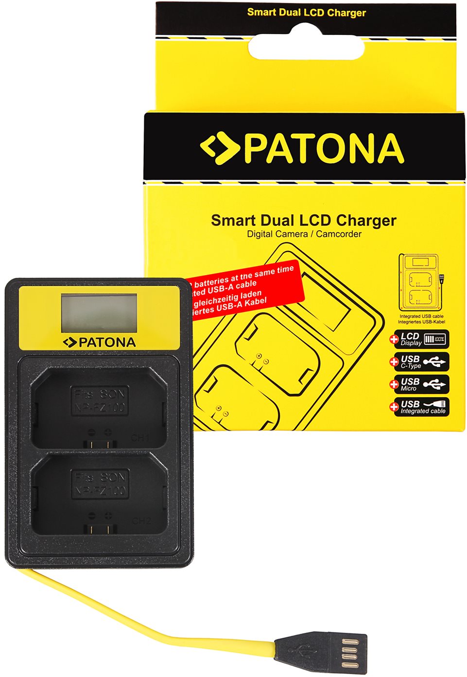 Akkumulátortöltő PATONA - Dual Sony NP-FZ100
