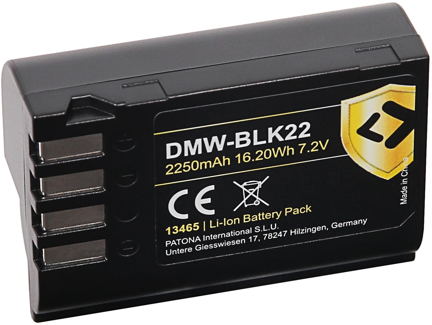 Fényképezőgép akkumulátor PATONA pro Panasonic DMW-BLK22 2250mAh Li-Ion Protect