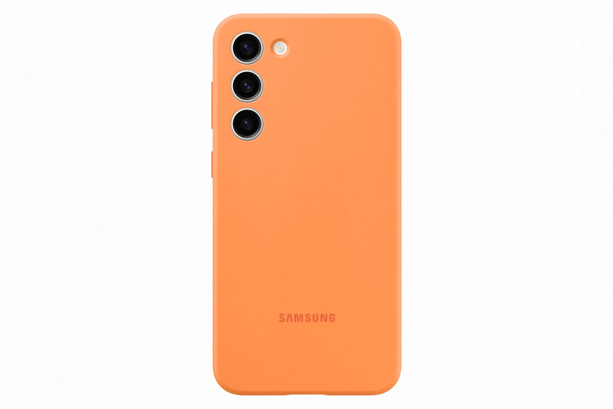 Telefon tok Samsung Galaxy S23+ Szilikon hátlap narancssárga