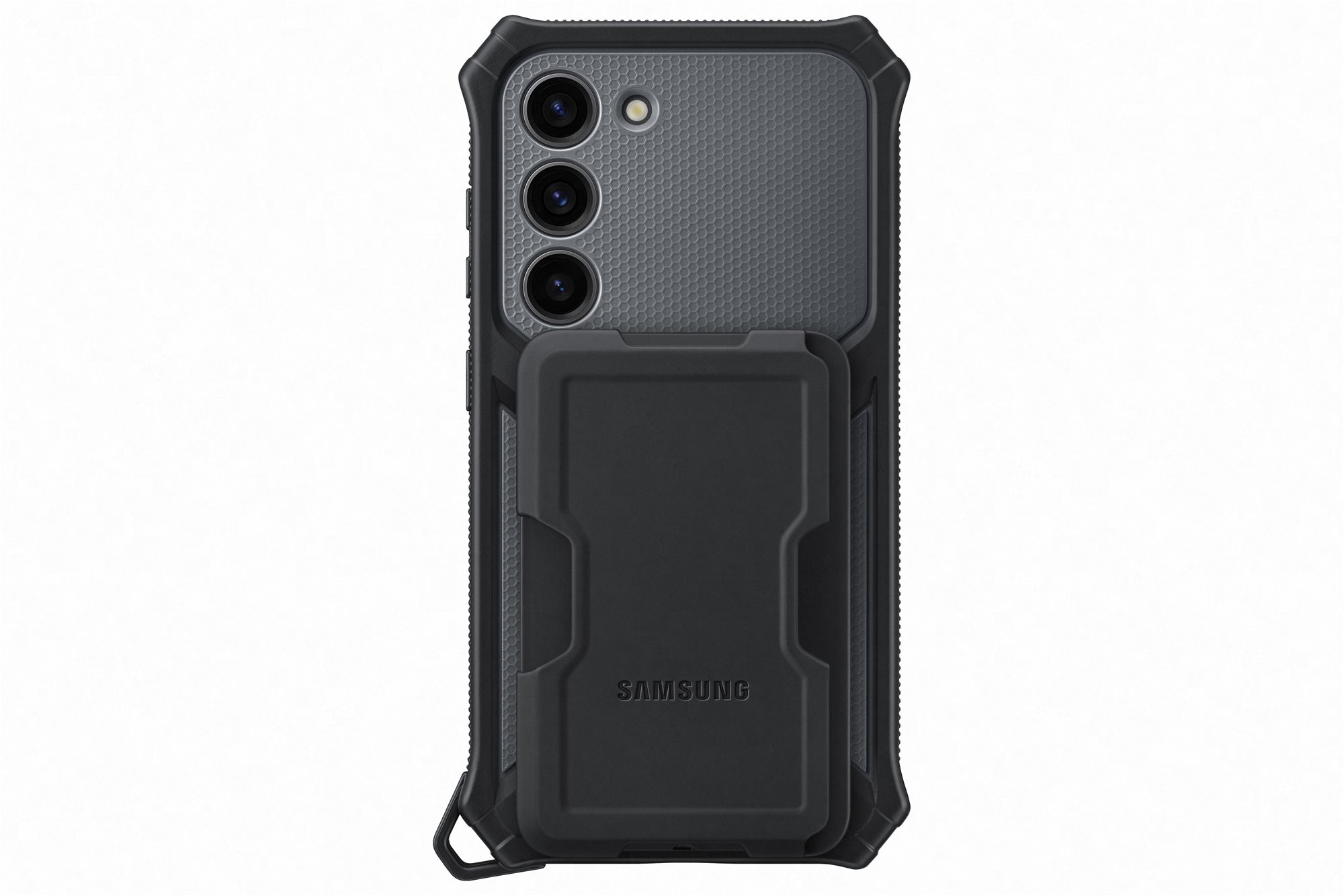 Telefon tok Samsung Galaxy S23 Telefon tok levehető markolattal tartozékokhoz Black