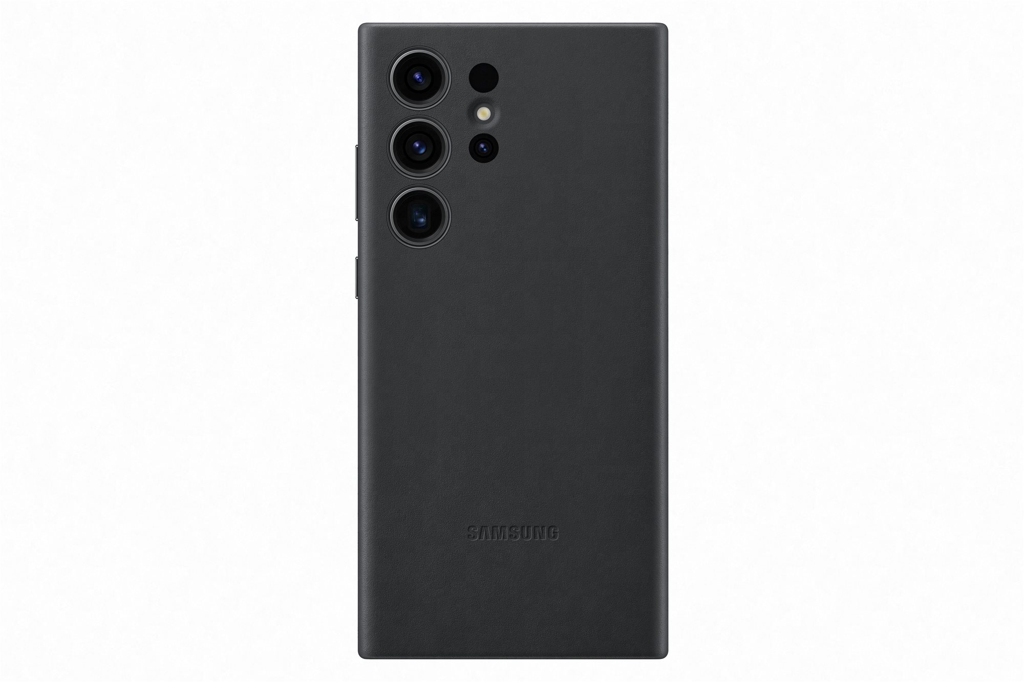 Telefon tok Samsung Galaxy S23 Ultra bőr hátlap fekete