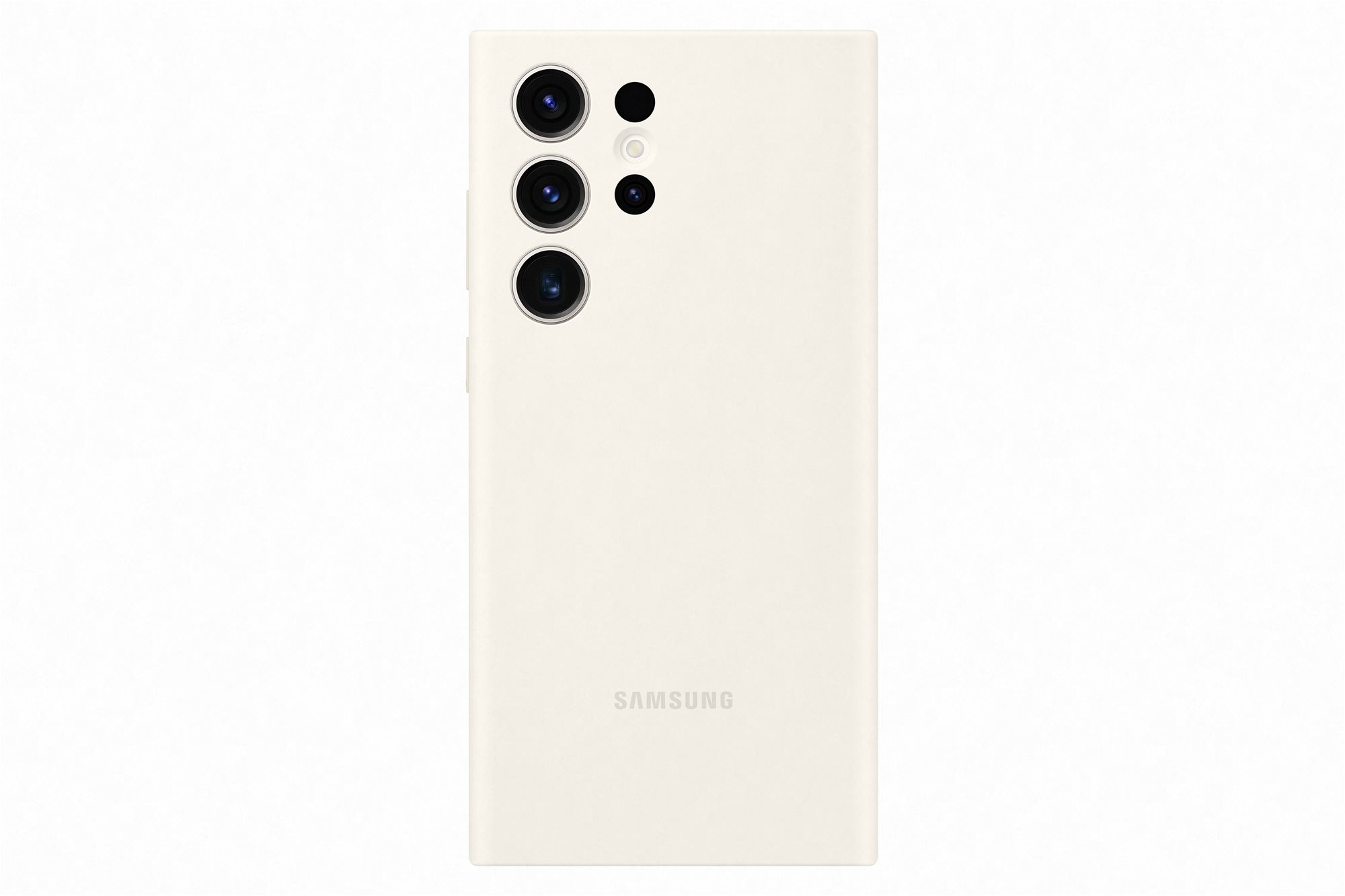 Telefon tok Samsung Galaxy S23 Ultra szilikon hátlap Cream