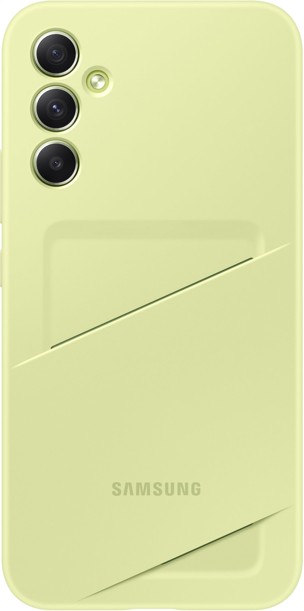 Telefon tok Samsung hátlapi tok kártyatartó zsebbel Galaxy A34 Lime