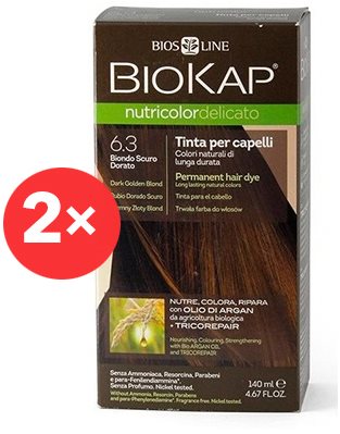 Természetes hajfesték BIOKAP Nutricolor Delicato Chestnut Light Brown Gentle Dye 5.05 (2× 140 ml)