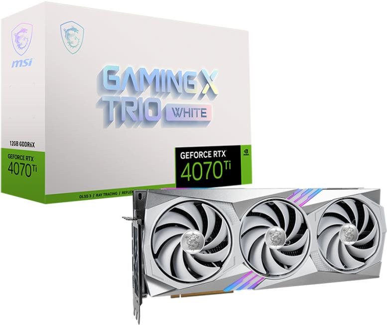 Videókártya MSI GeForce RTX 4070 Ti GAMING X TRIO WHITE 12G