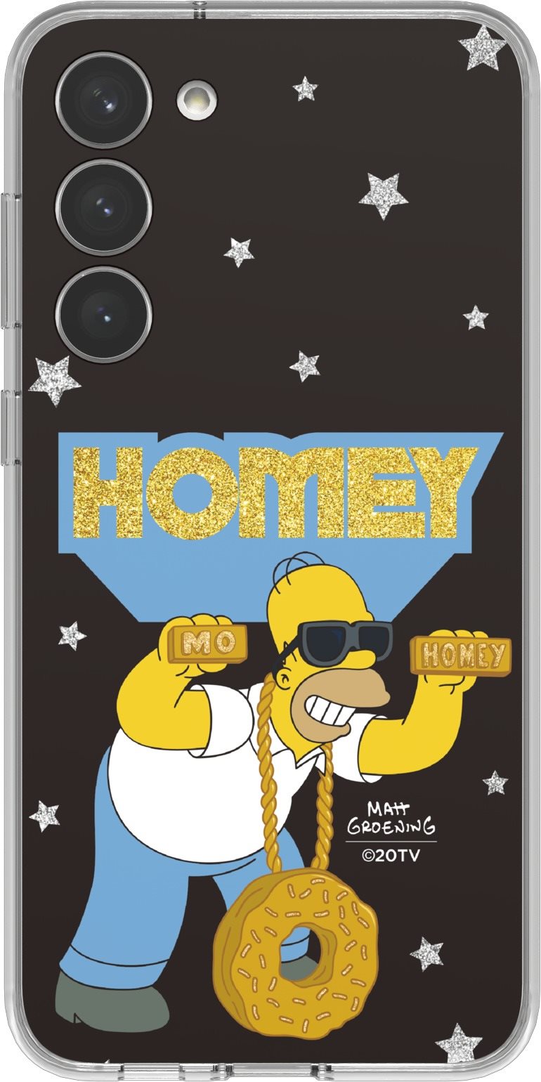 Telefon tok Samsung Galaxy S23+ Telefon tok keret Simpson család Frame fekete