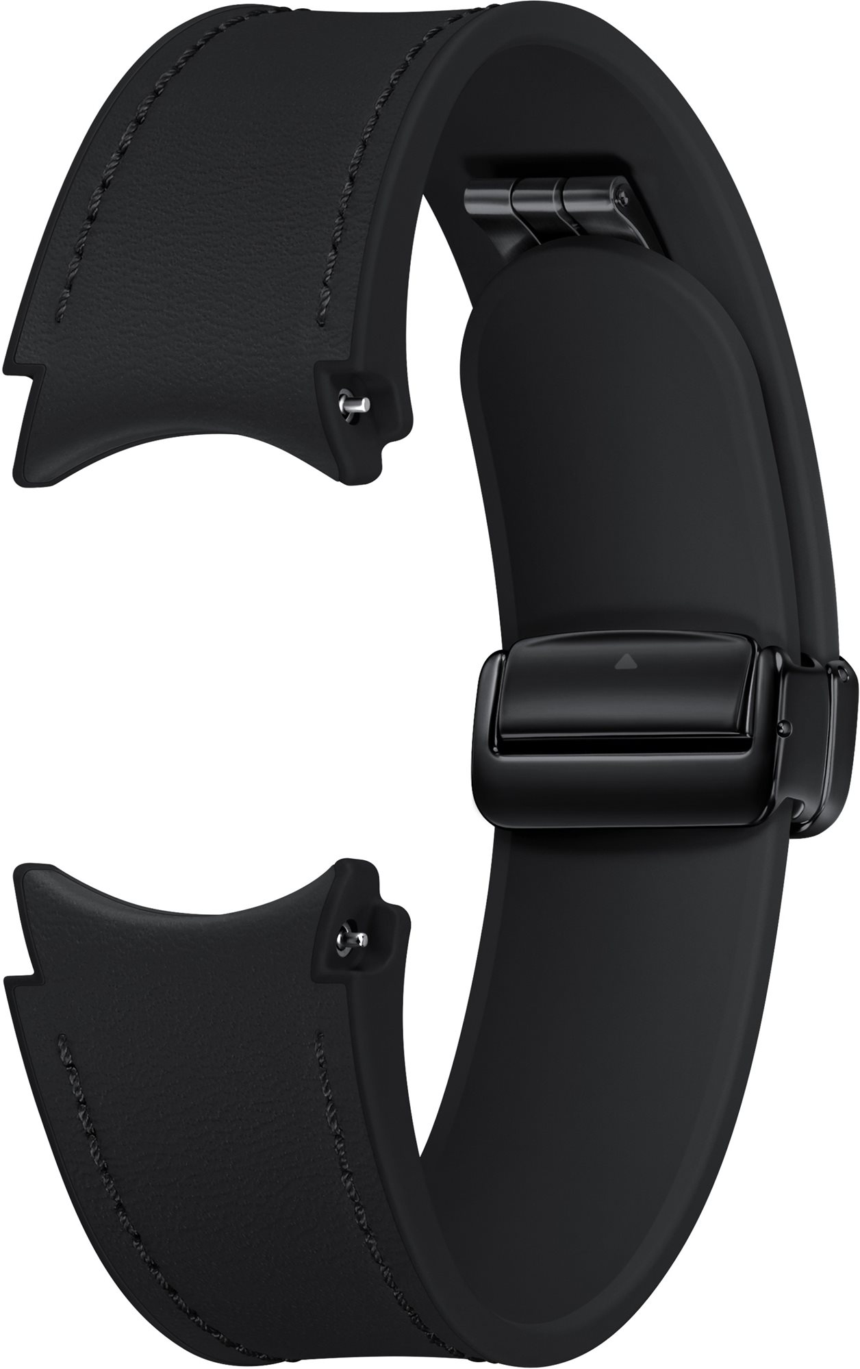 Szíj Samsung D-gyűrűs hibrid szíj öko bőrből (M/L) - fekete